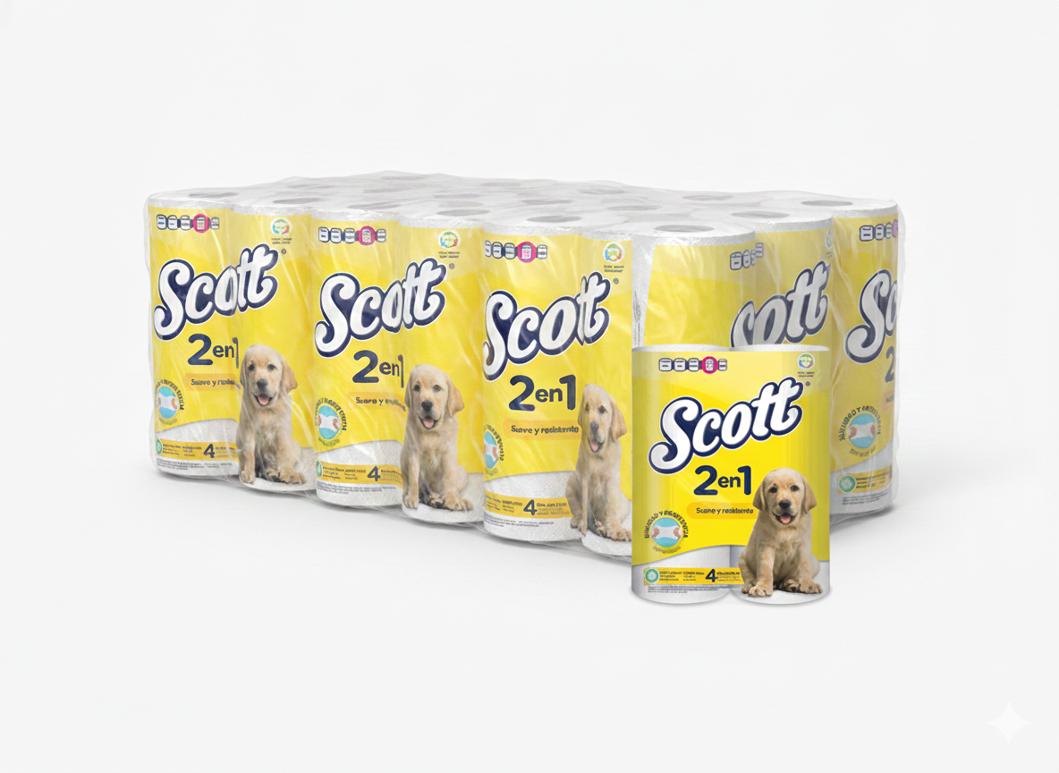 Papel Higienico Scott Suavitela Fardo de 48 Rollos(12 paquetes)